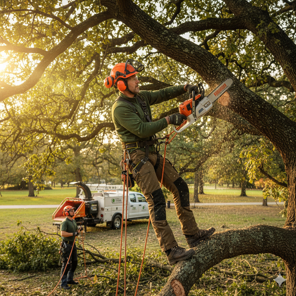 Tree pruning by expert arborist
